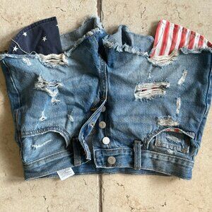 American Themed Jean Shorts